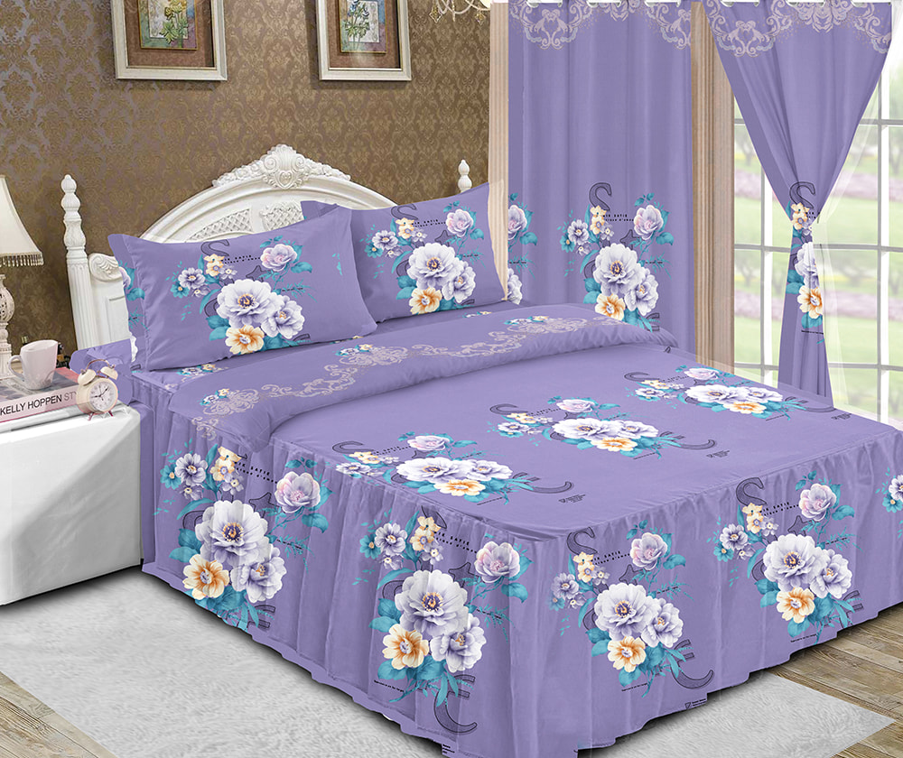 Комплект из 5 простыней однослойной с принтом