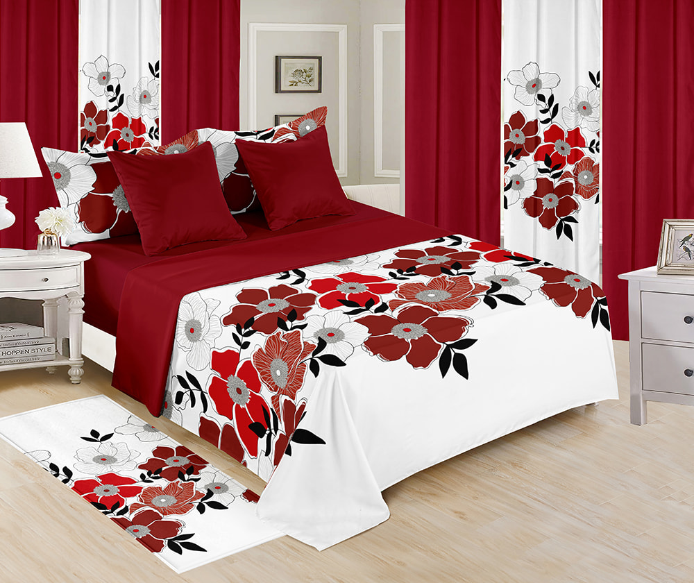 Комплект из 13 простыней на резинке с принтом домашнего текстиля